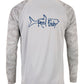 Tarpon Digital Camo Performance Dry-Fit Fishing Long Sleeve Shirts with 50+ UPF Sun Protection - Aluminum