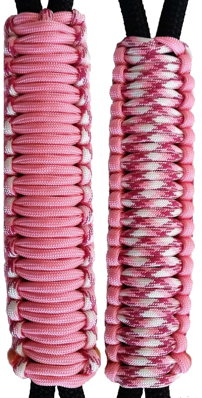 Baby Pink & Breast Cancer Pink - Paracord Handmade Handles for Stainless Steel Tumblers - Made in USA!