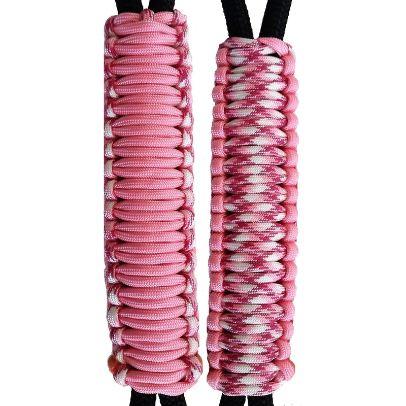Baby Pink & Breast Cancer Pink - Paracord Handmade Handles for Stainless Steel Tumblers - Made in USA!