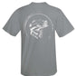 Bass fishing "Reel Hawg" gray performance short sleeve shirt with 50+ UV sun protection by Reel Fishy