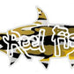 Black/Gold Camo Tarpon Fishing Decal with Reel Fishy Logo