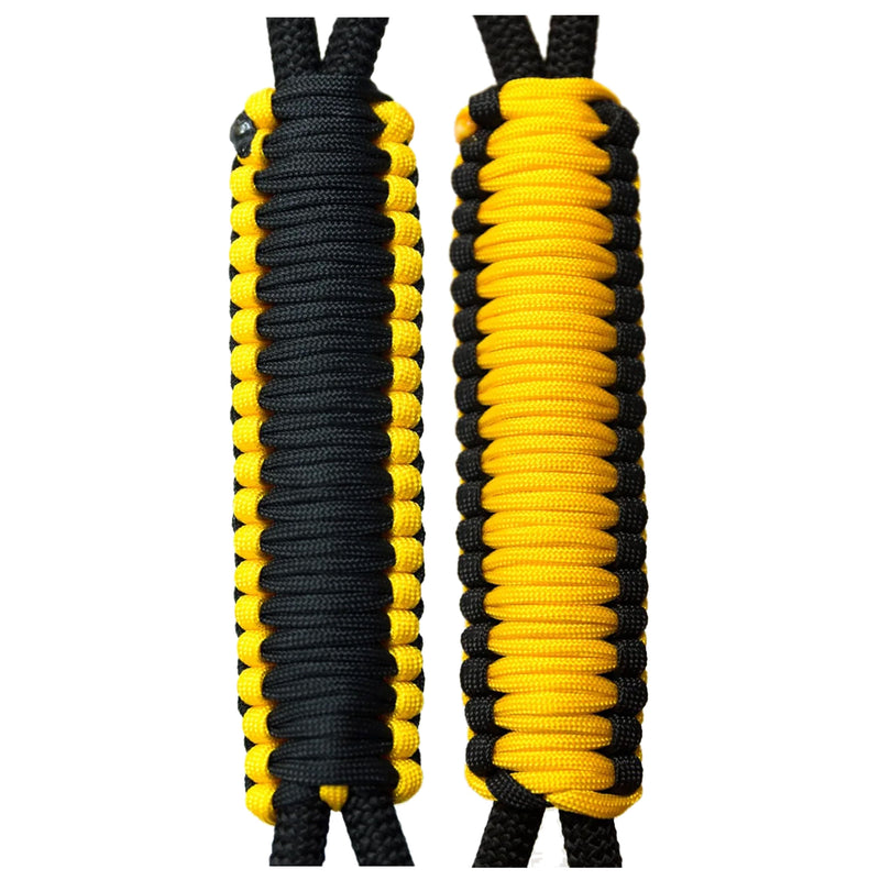 Black and Golden Yellow C031C026 - Paracord Handmade Handles for Stainless Steel Tumblers - Made in USA!