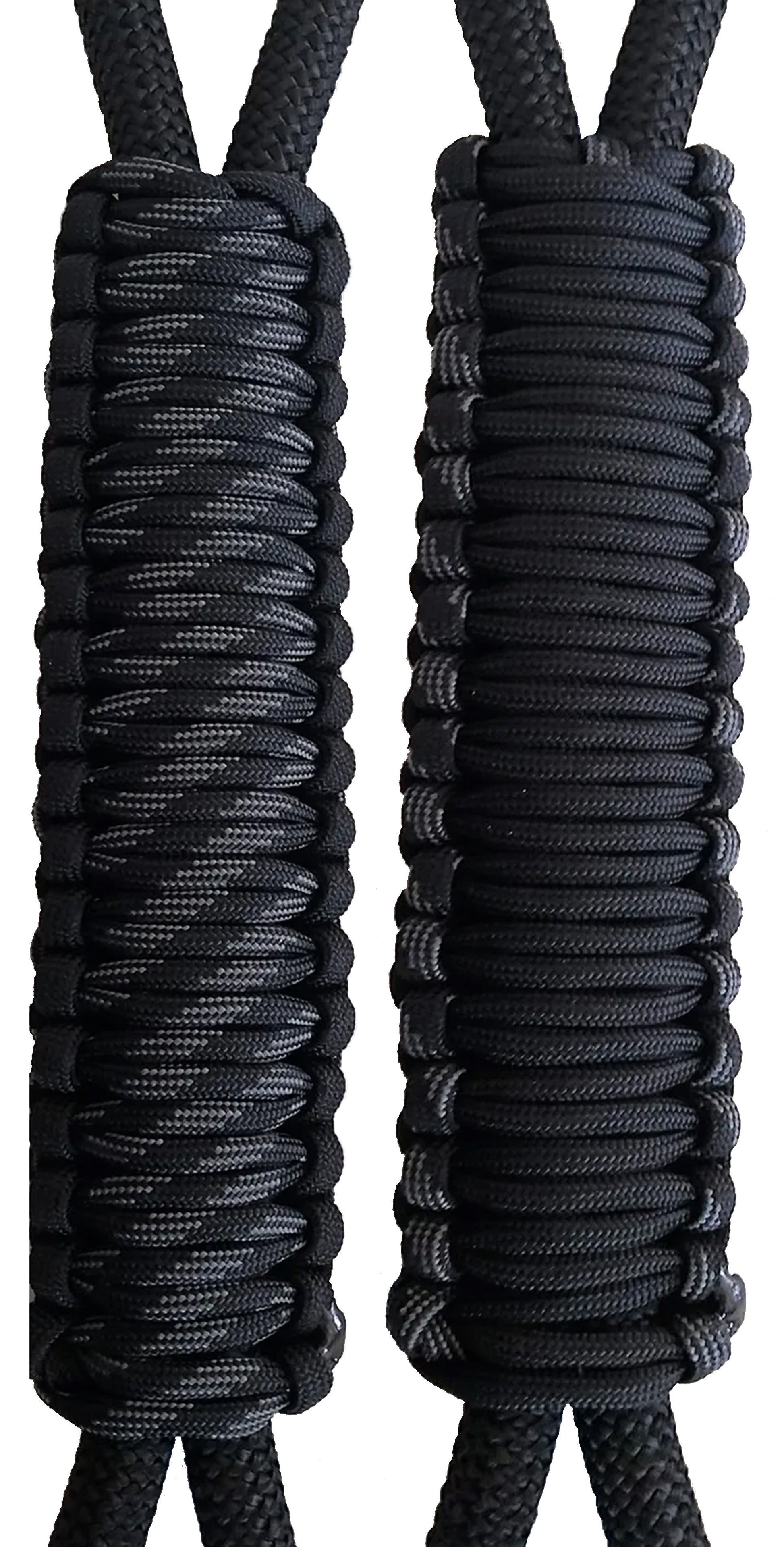 Black & Touch of Gray C031C070 - Paracord Handmade Handles for Stainless Steel Tumblers - Made in USA!