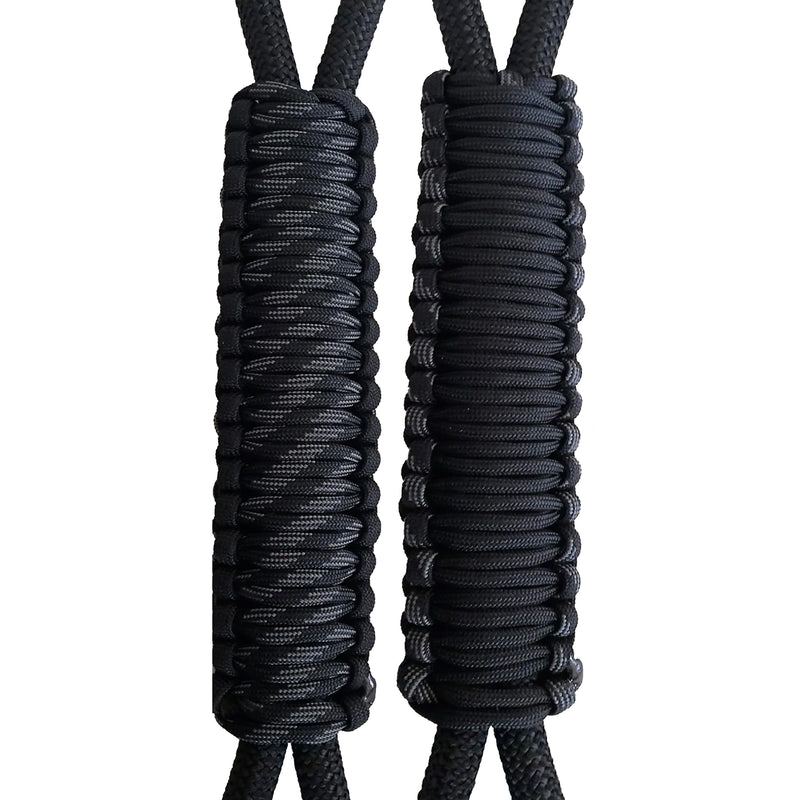 Black & Touch of Gray C031C070 - Paracord Handmade Handles for Stainless Steel Tumblers - Made in USA!