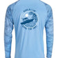 Blue Mist Reelaxin' Digital Camo Performance Dry-Fit Fishing Long Sleeve Shirts, 50+ UPF Sun Protection  - Reel Fishy Apparel