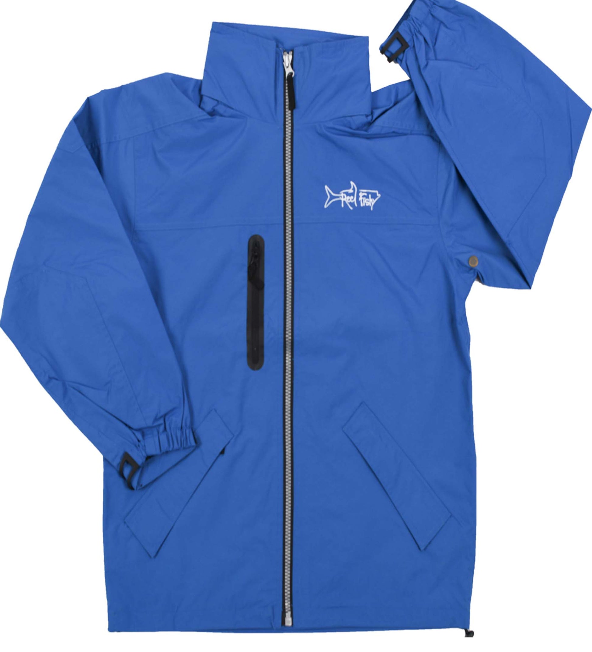 Rain Jacket, Hooded Full Zip Water Resistant Breathable Rain Coat S / Blue