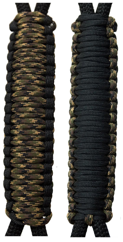 Camo & Black C031C036 - Paracord Handmade Handles for Stainless Steel Tumblers - Made in USA!