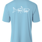 Youth Performance Dry-Fit Tarpon Fishing Shirts with Sun Protection by Reel Fishy Apparel - Short Sleeve Carolina Blue