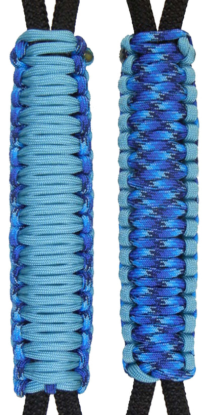 Carolina Blue & Blue Bend Paracord Handmade Handles for Stainless Steel Tumblers - Made in USA!