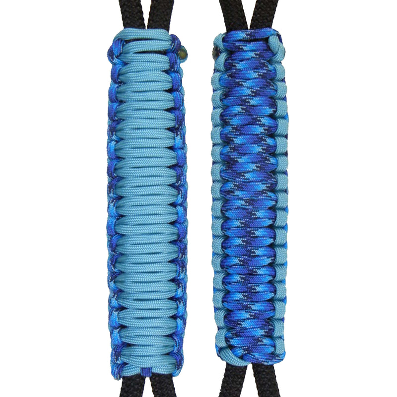 Carolina Blue & Blue Bend Paracord Handmade Handles for Stainless Steel Tumblers - Made in USA!