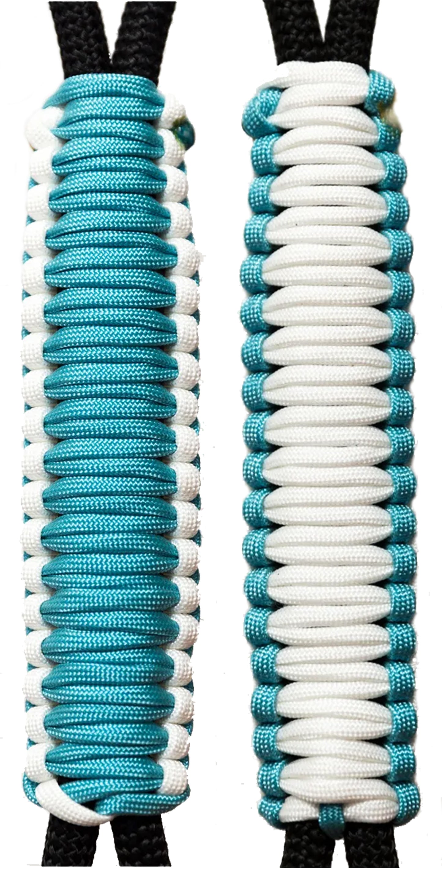 Carolina Blue & White -C035C014 - Paracord Handmade Handles for Stainless Steel Tumblers - Made in USA!