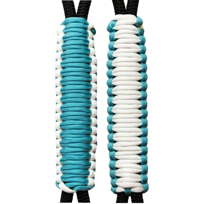 Carolina Blue & White -C035C014 - Paracord Handmade Handles for Stainless Steel Tumblers - Made in USA!