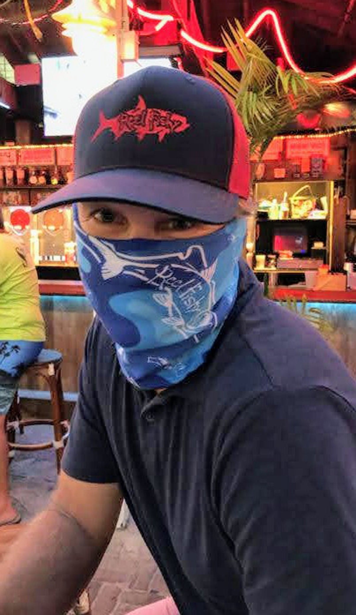 Neck Gaiter, Reusable Mask, 30+UV Sunshield, Face Buff, Fishing B – Fishy Apparel