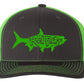 Charcoal/Neon Green Trucker hat with Neon Green Tarpon Logo