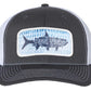 Charcoal/White Trucker hat with Tarpon Patch Logo