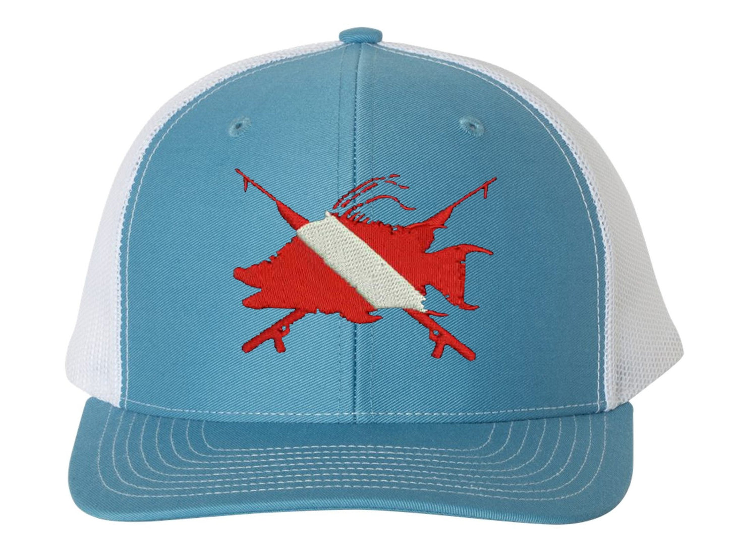 Hogfish Dive Spears Structured Lt. Blue/White Trucker Hat