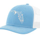 State of Florida Tarpon Reel Fishy Logo - Lt. Blue/White Trucker hat w/White Logo