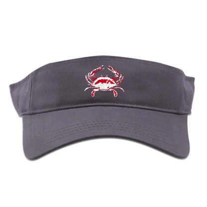Blue crab sun visor in charcoal