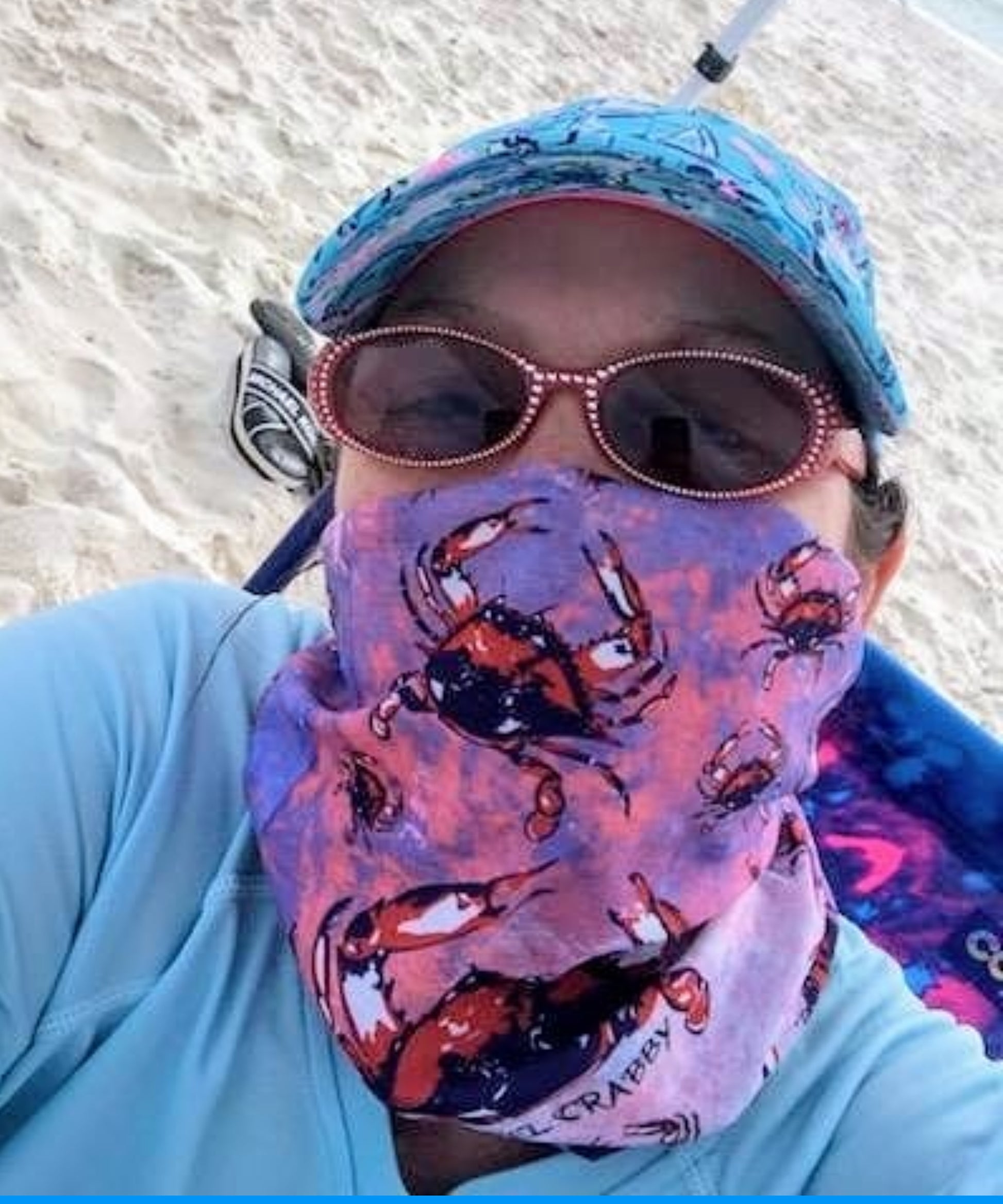 Blue Crab "Reel Crabby" Buff with 30+ UV Sun Protection by Reel Fishy Apparel