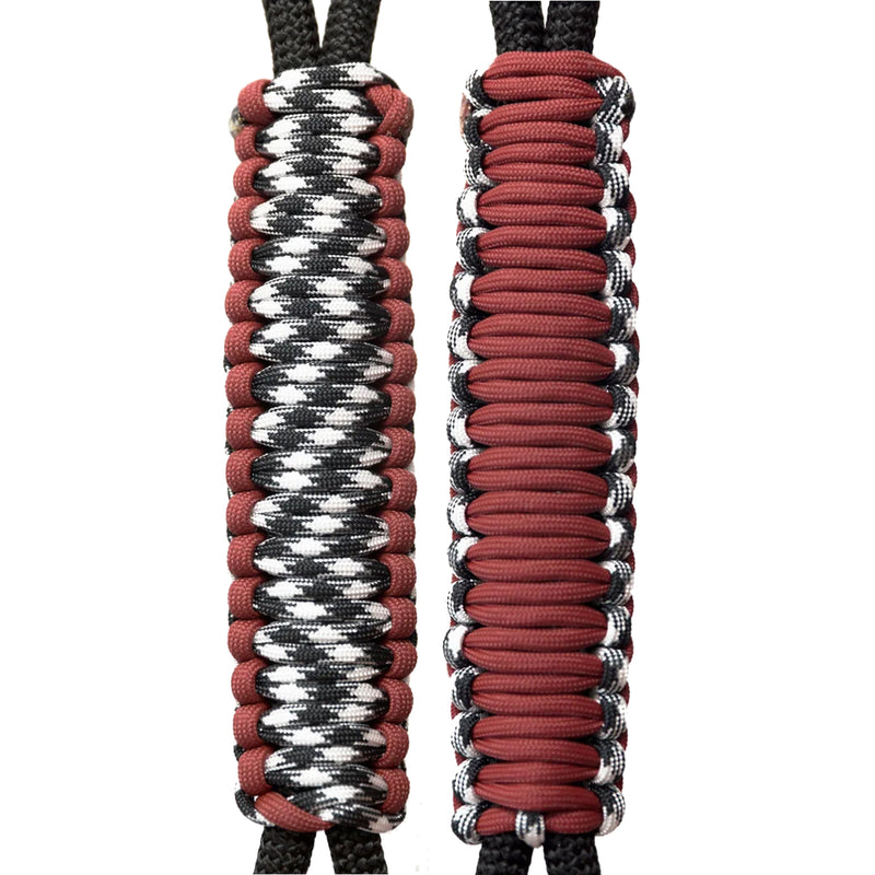 Crimson & Crimson Houndstooth C005C042 - Paracord Handmade Handles for Stainless Steel Tumblers - Made in USA!