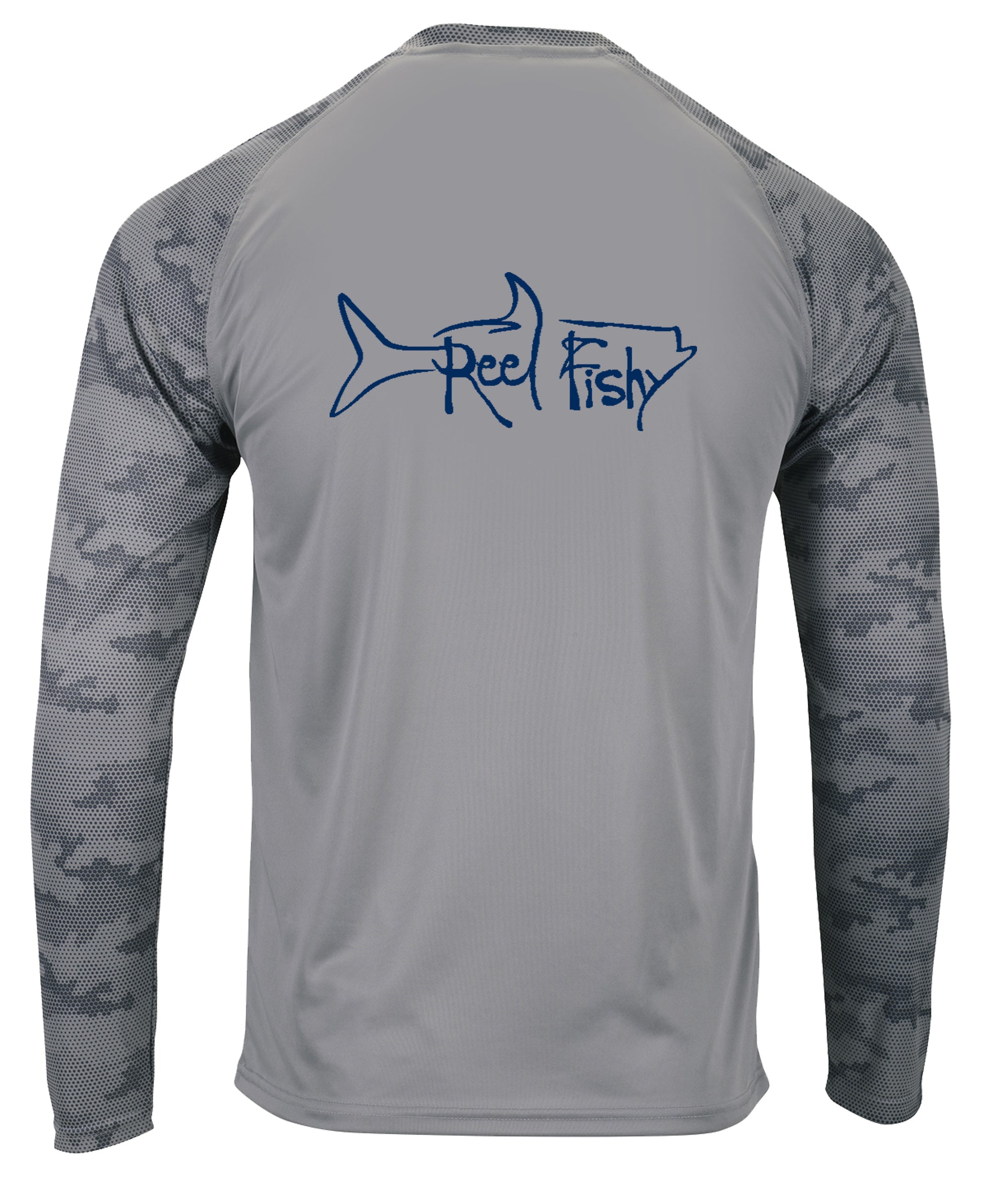 Tarpon Performance Digital Camo 50+uv Fishing Long Sleeve Shirts- Reel Fishy Apparel M / Med Gray Camo - unisex