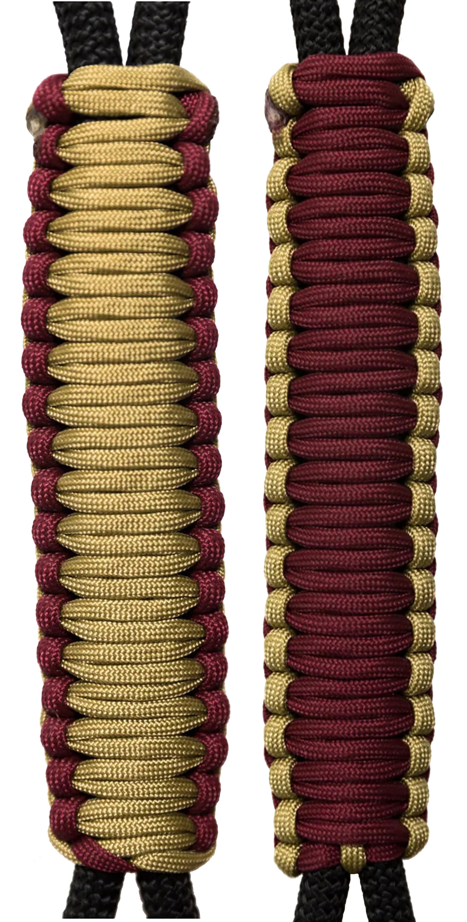Maroon & Gold (Garnet & Gold) C006C030 - Paracord Handmade Handles for Stainless Steel Tumblers - Made in USA!