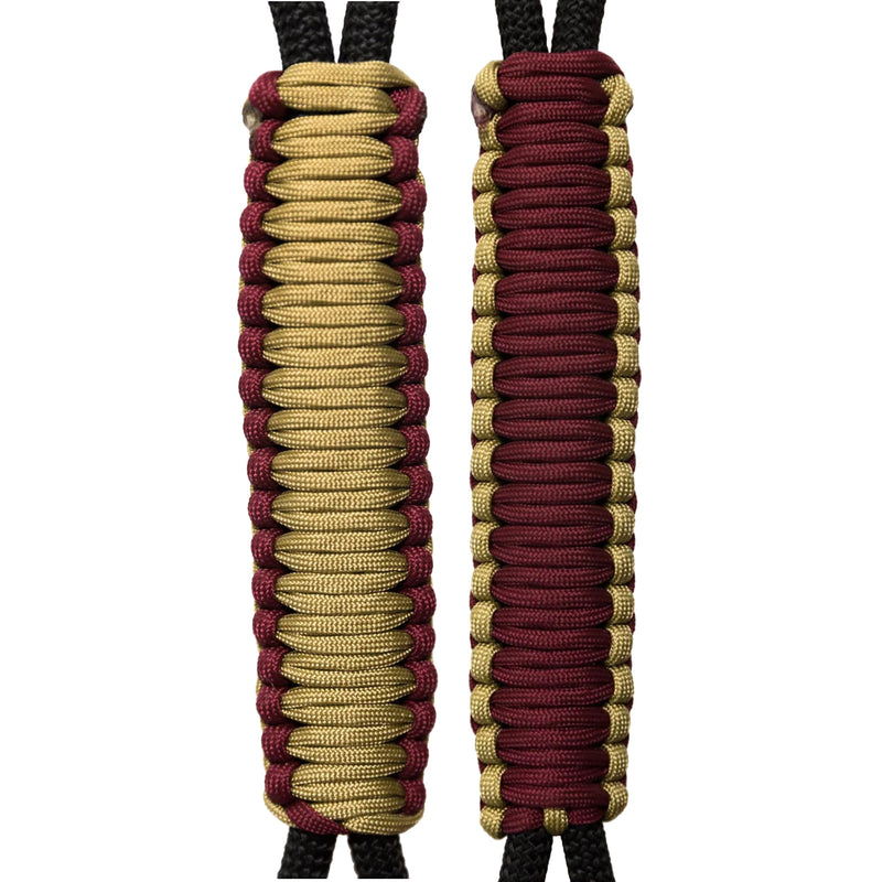 Maroon & Gold (Garnet & Gold) C006C030 - Paracord Handmade Handles for Stainless Steel Tumblers - Made in USA!