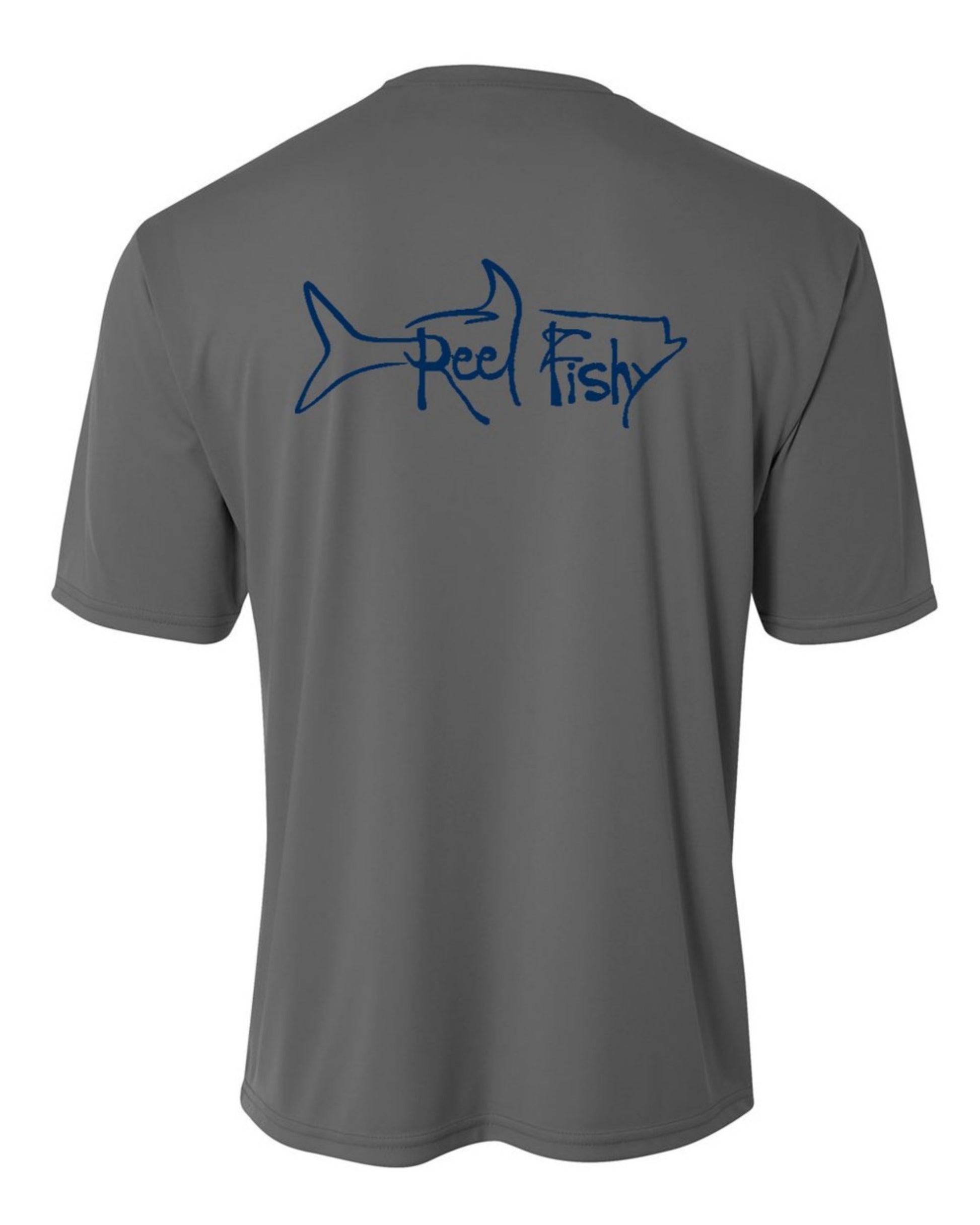 Youth Performance Dry-Fit Tarpon Fishing Shirts with Sun Protection by Reel Fishy Apparel - Short Sleeve Red