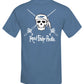 Youth Reel Fishy Pirate Skull & Rods t-shirt - Heather Blue