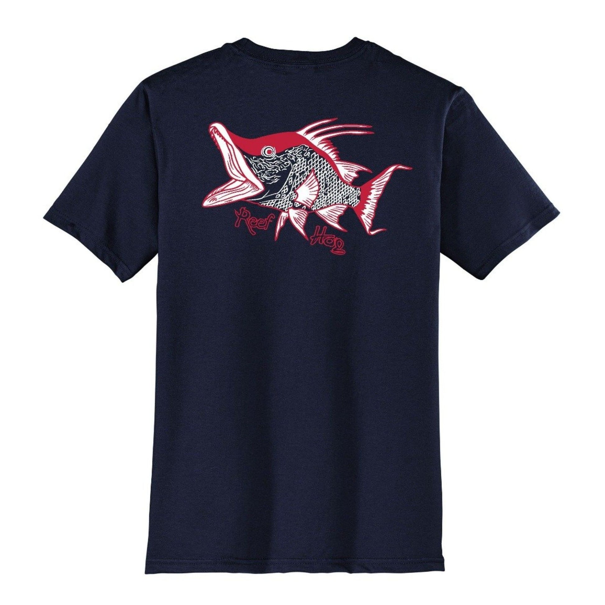 Hogfish "Reef Hog" navy short sleeve cotton t-shirt
