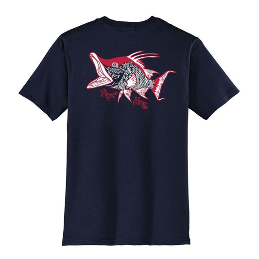 Hogfish "Reef Hog" navy short sleeve cotton t-shirt