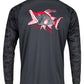 Graphite Digital Camo Long Sleeve Hogfish Performance Dry-Fit Sun Protection Shirt with 50+ UV Protection by Reel Fishy Apparel