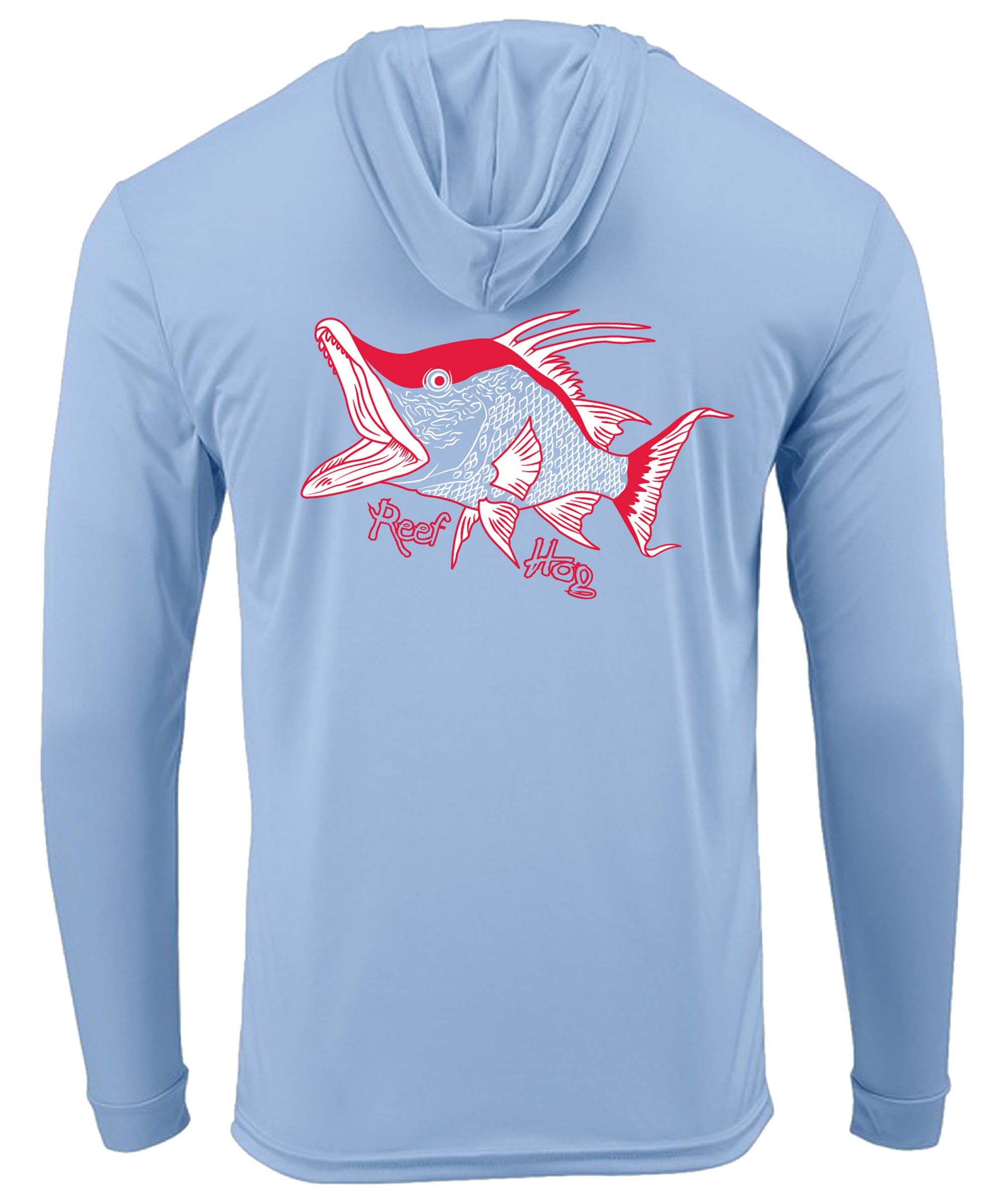 Reel Life Men’s Hooded Fishing Shirt XL Long Sleeve Light Hoodie Teal Blue  Aqua