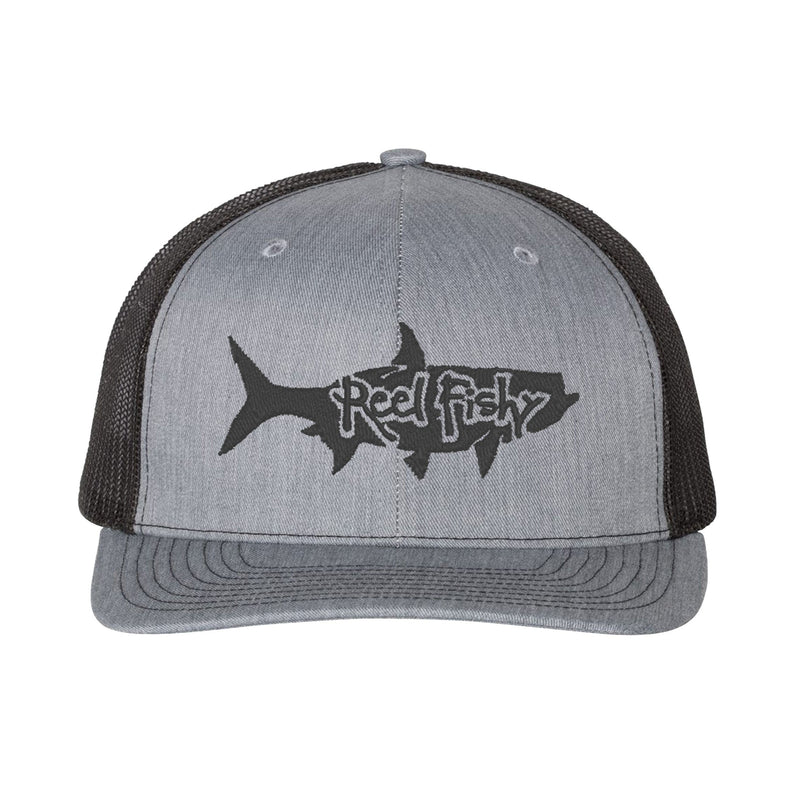 Heather Gray/Black Trucker hat with Black Tarpon Logo