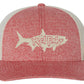 Heather Red/Birch Trucker hat with Birch Tarpon Logo