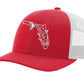 State of Florida Tarpon Reel Fishy Logo - Heather Red/Silver Trucker Hat w/Silver Tarpon Logo