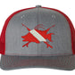 Hogfish Dive Spears Structured Heather Gray/Red Trucker Hat