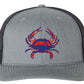 Blue Crab "Reel Crabby" Structured Trucker Hat - Heather Gray/Navy Mesh