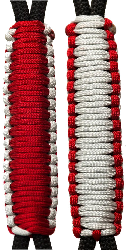 Imperial Red & Silver C004C034 - Paracord Handmade Handles for Stainless Steel Tumblers - Made in USA!