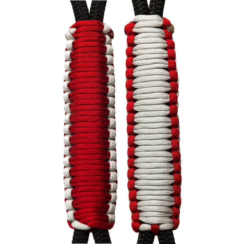 Imperial Red & Silver C004C034 - Paracord Handmade Handles for Stainless Steel Tumblers - Made in USA!