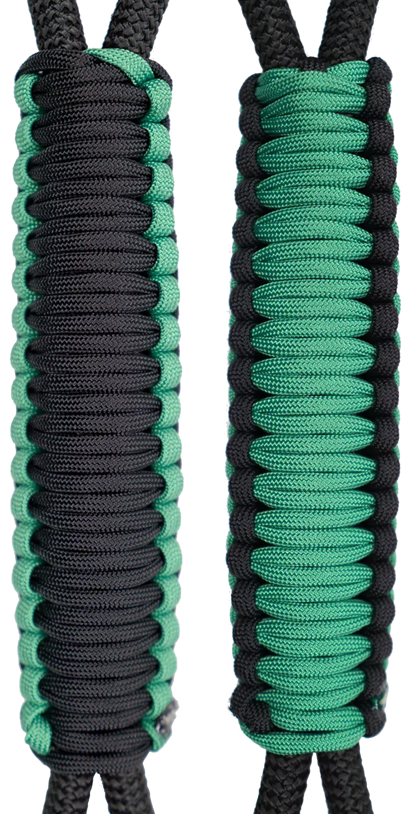 Black & Kelly Green -C031C019 - Paracord Handmade Handles for Stainless Steel Tumblers - Made in USA!