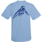 Turtle with Squid Performance Fishing Dry-Fit Short Sleeve with Sun Protection - Lt. Blue
