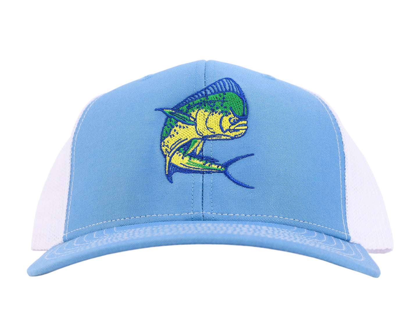 Mahi Mahi Fishing Lt Blue/White Mesh Structured Trucker hat