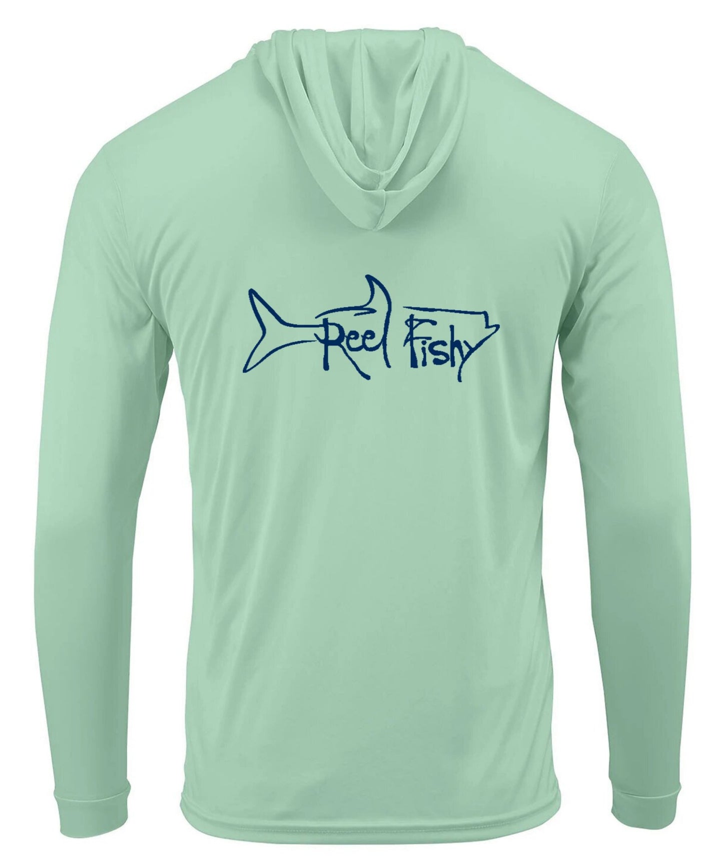 Seagrass Tarpon Hoodie Performance Dry-Fit Fishing Long Sleeve Shirts, 50+ UPF Sun Protection  - Reel Fishy Apparel