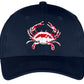 Blue Crab "Reel Crabby" Hat - Navy Unstructured Dad Hat
