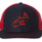 Redfish Navy/Red mesh Structured Trucker Hat w/Red Logo