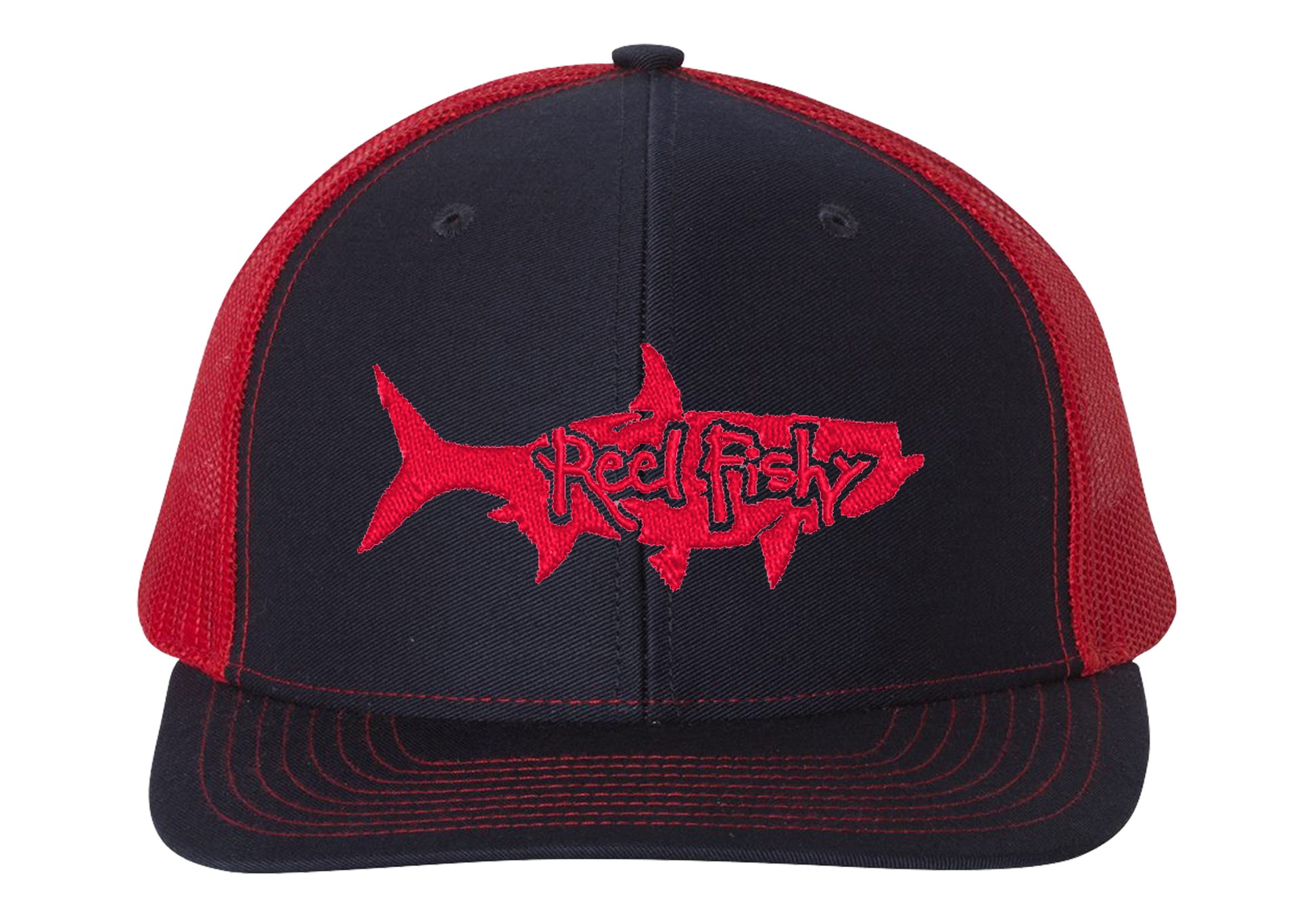 Navy/Red Trucker hat with Red Tarpon Logo