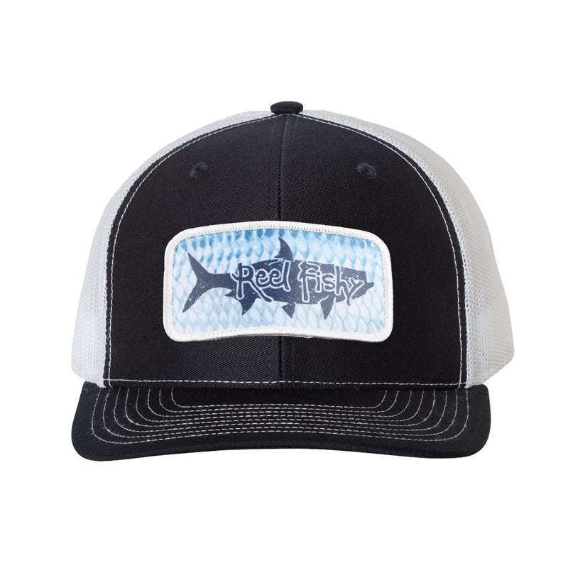 Navy/White Trucker hat with Tarpon Patch Logo