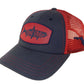 Navy/Red Mesh Trucker Hat with Red Tarpon Patch