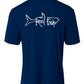 Youth Performance Dry-Fit Tarpon Fishing Shirts with Sun Protection by Reel Fishy Apparel - Short Sleeve Navy